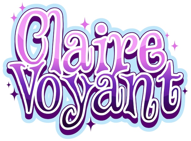 Claire Voyant logo font design