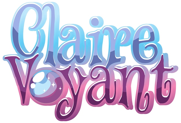 Бесплатное векторное изображение Дизайн шрифта логотипа claire voyant