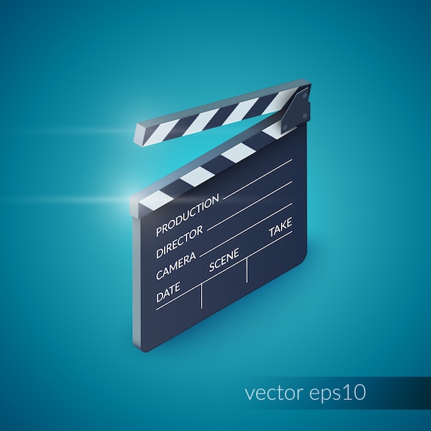 Реалистичная иллюстрация Clapperboard