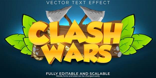 Clash wars text effect editable game and cartoon text style
