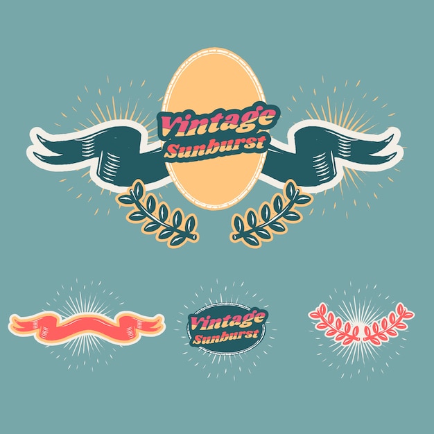 Free vector classic blank badges