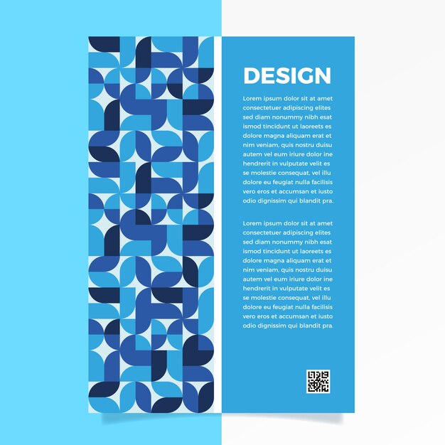 Classic blue abstract flyer template