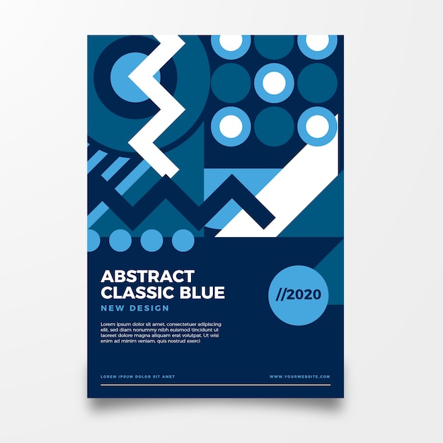 Free vector classic blue flyer template