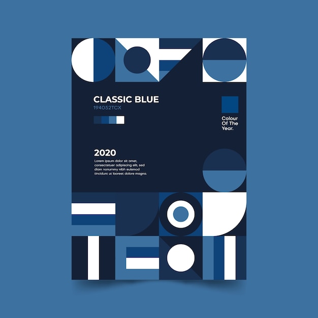 classic blue poster template