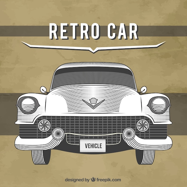 Free vector classic cadillac drawing