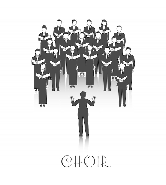 Бесплатное векторное изображение Выступление классического хора