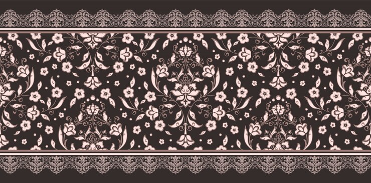 Free Vector classic damask border background