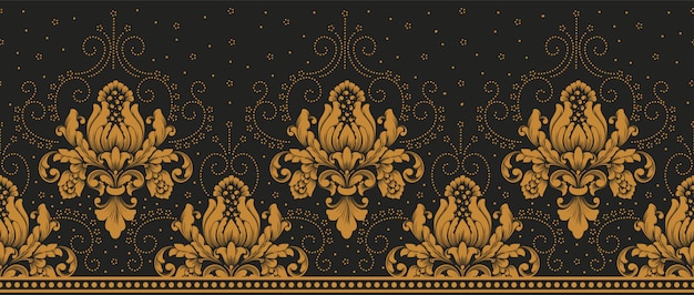 Classic damask border background