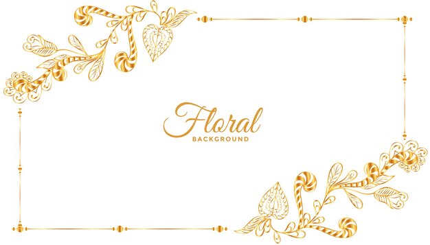 Classic floral frame background design