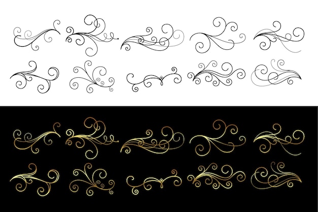 Classic floral ornaments swirls decoration collection