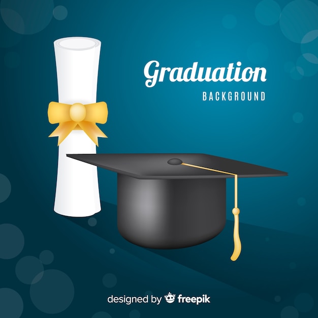 Classic graduation concept with realistic design