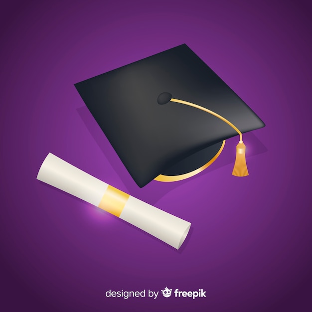 Classic graduation concept with realistic design