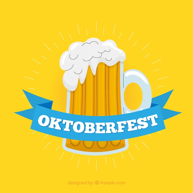 Classic hand drawn oktoberfest composition