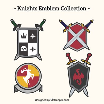 Classic knight emblem design