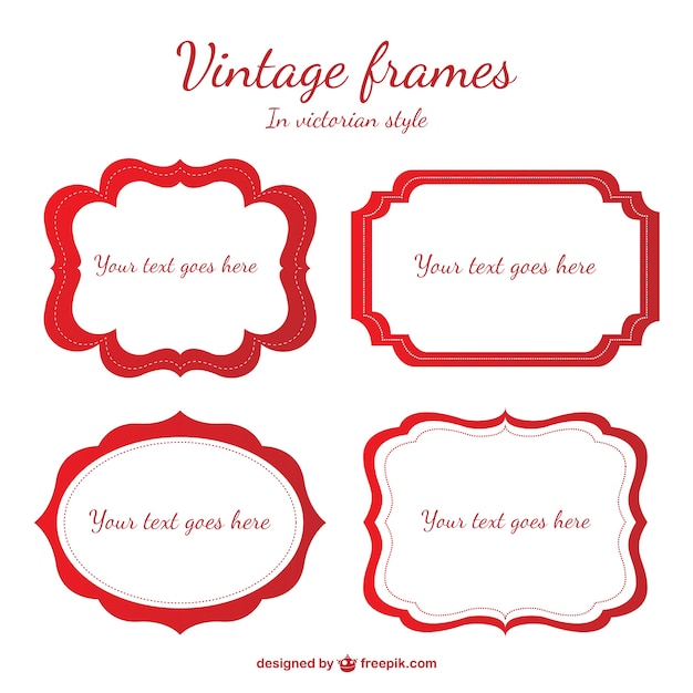 Free vector classic label frames