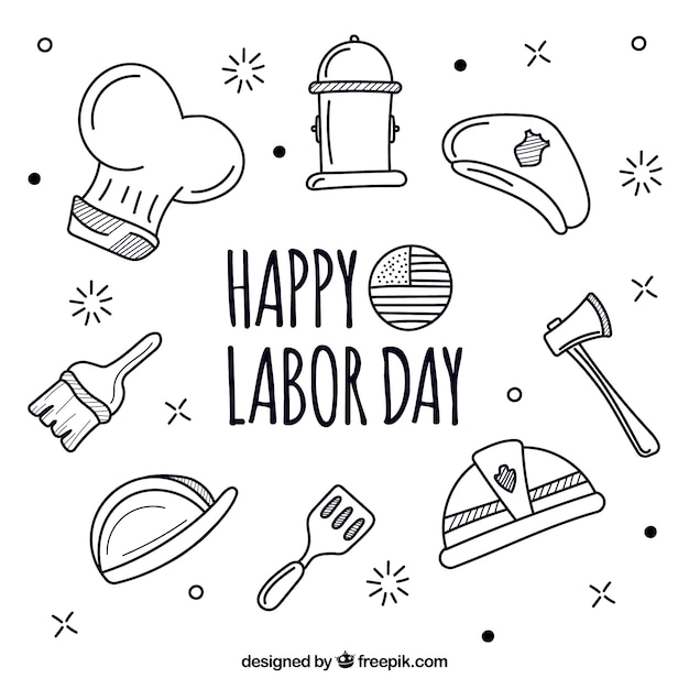 Free vector classic labor day celebration composition