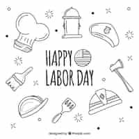 Free vector classic labor day celebration composition