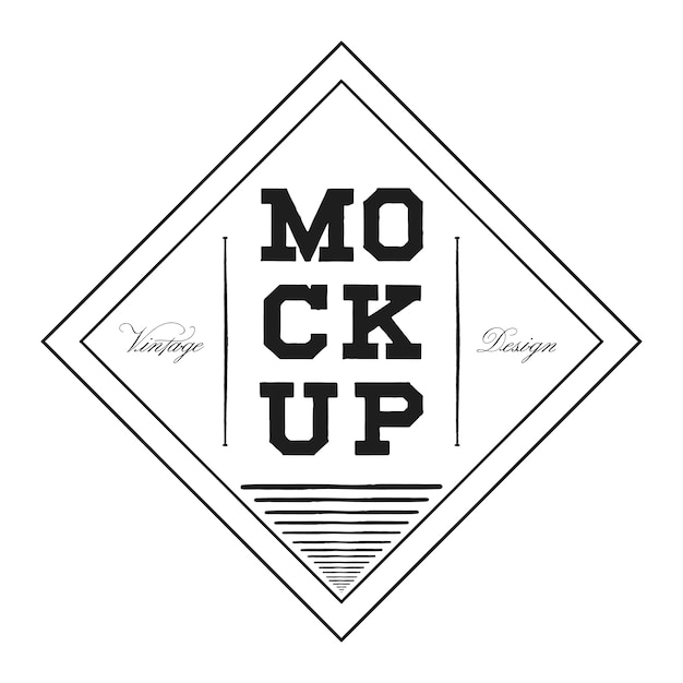 Free vector classic mockup logo design vector