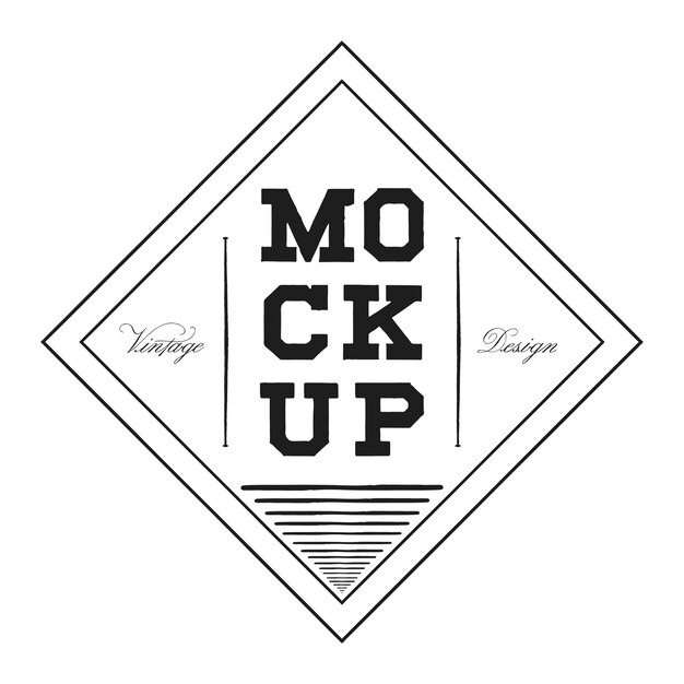 Classic mockup logo design vector