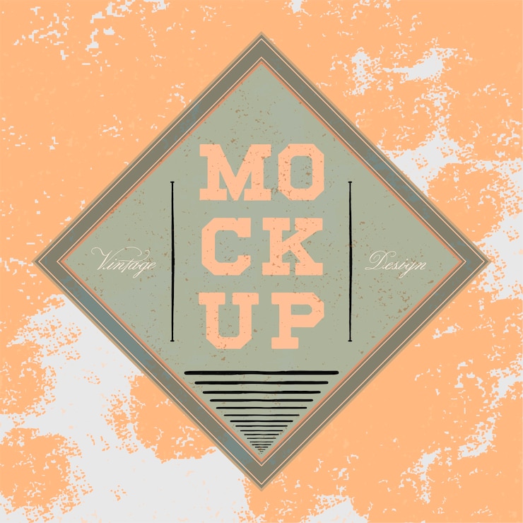 Free Vector classic mockup logo design vector