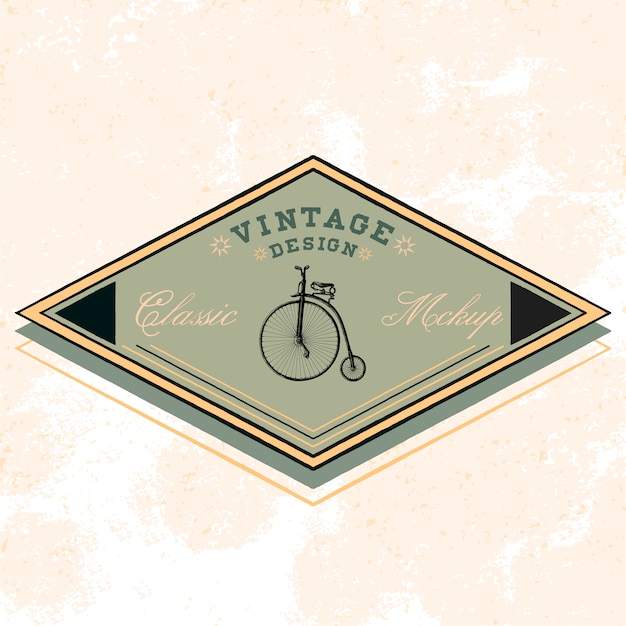 Vettore gratuito classico mockup logo design vettoriale