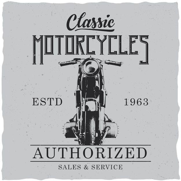 Free vector classic motorcycles poster