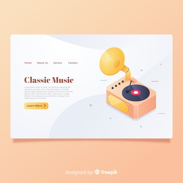 Classic music landing page