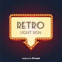 Free vector classic neon sign with retro style