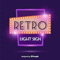 Free vector classic neon sign with retro style