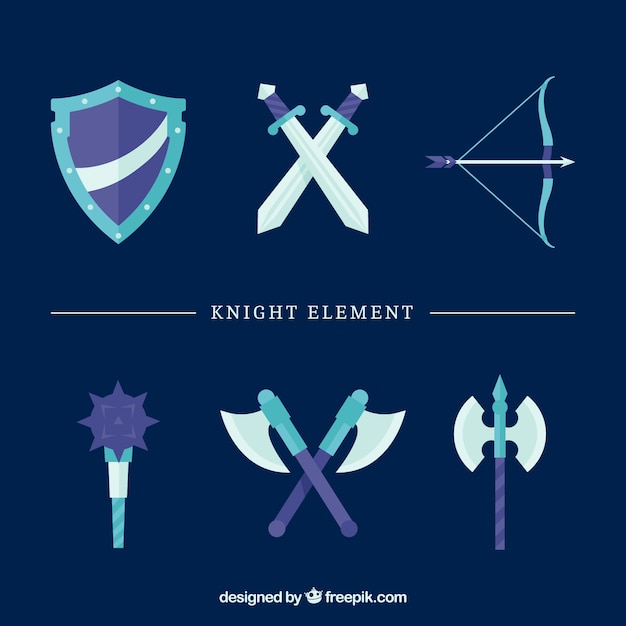 Free vector classic pack of medieval weapons