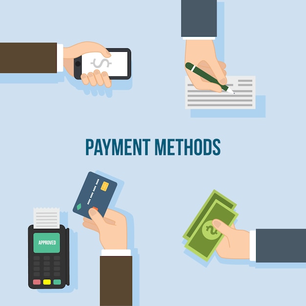 Free vector classic pack of payment methods