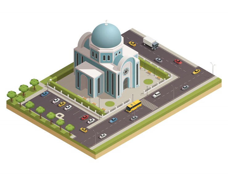 Free Vector classic religious worship and spiritual rituals temple