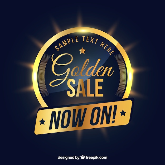 Classic sale composition with golden style