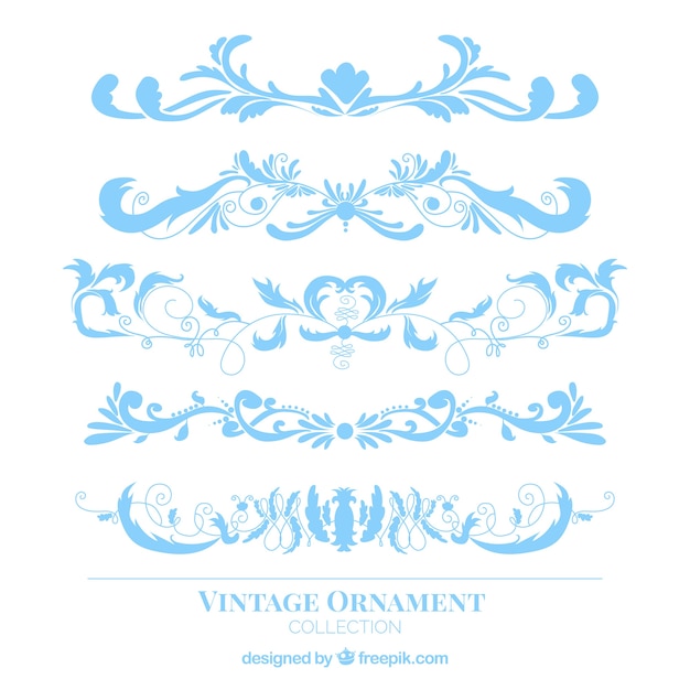 Бесплатное векторное изображение Классический набор старинных украшений