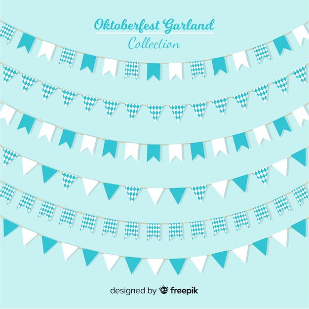 Classic set of oktoberfest garlands