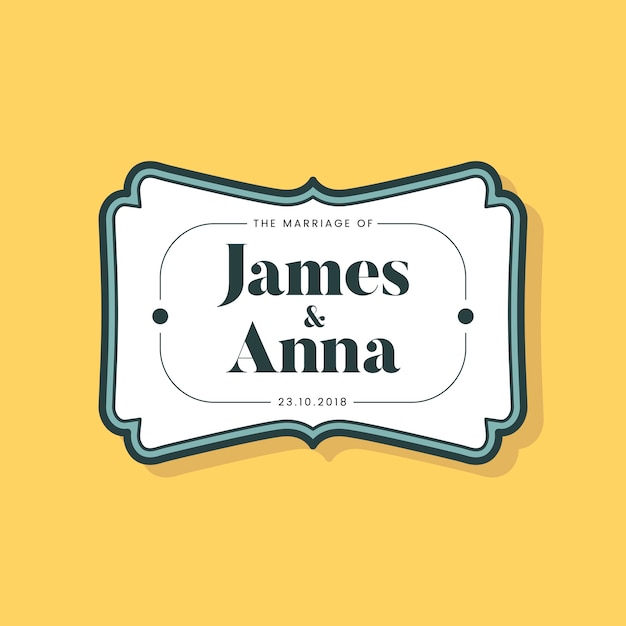 Free vector classic style wedding invitation badge