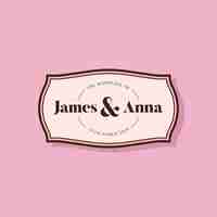 Free vector classic style wedding invitation badge