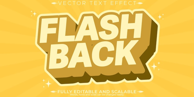 classic text effect editable strong and retro customizable font style