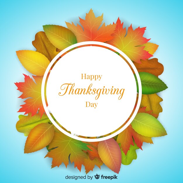 Classic thanksgiving day background with realistic design