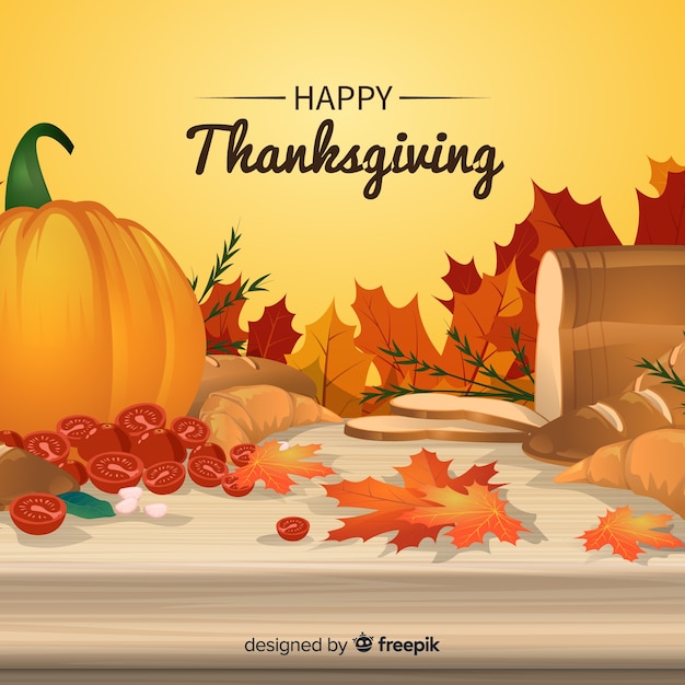 Free vector classic thanksgiving day background with realistic design