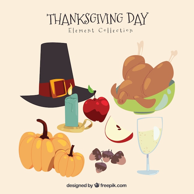 Free vector classic thanksgiving day collection