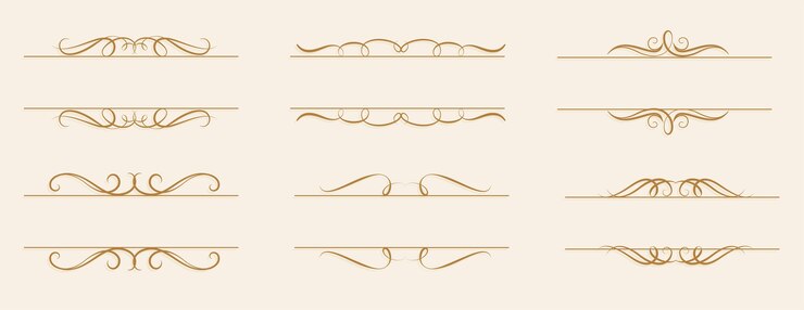 Free Vector classic vintage floral text frames wide banners set
