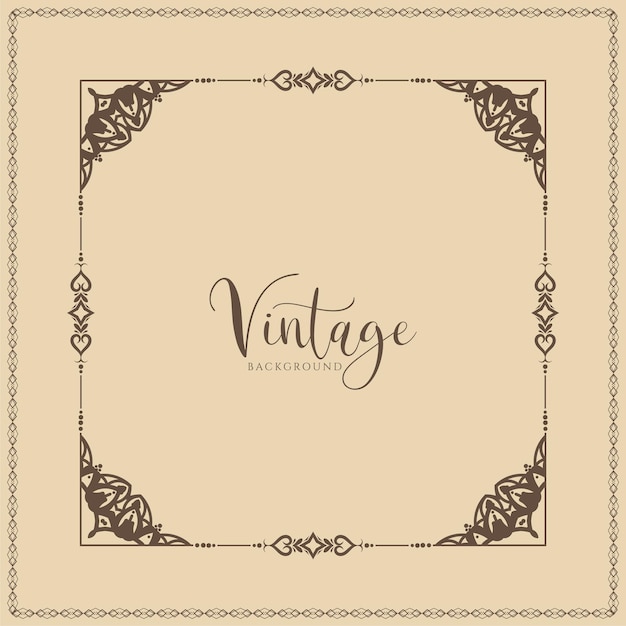 Free vector classic vintage frame decorative royal background design