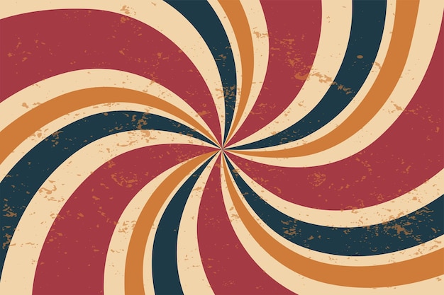 Classic Vintage Retro Spiral Rays Background: Free Vector Download