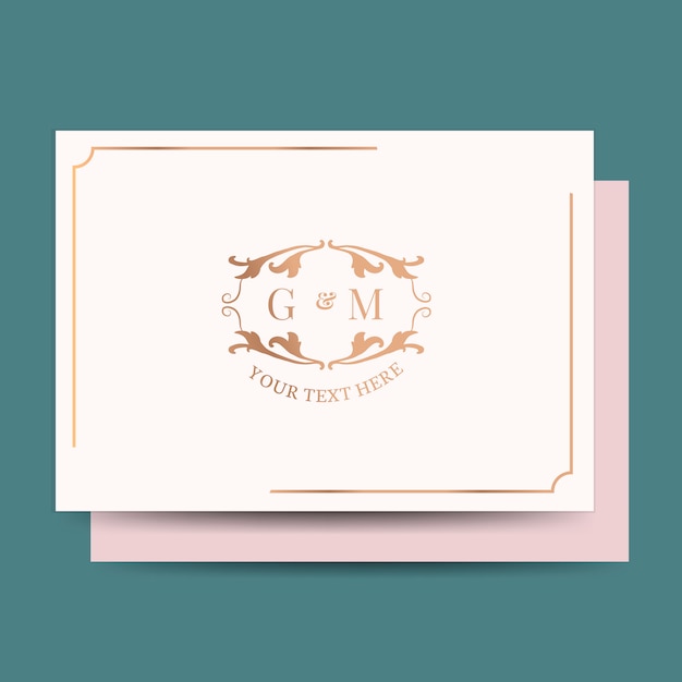 Classic wedding invitation card