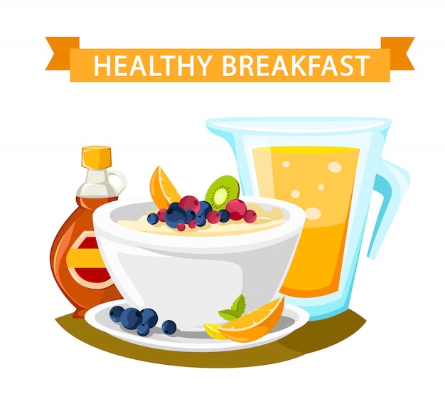 Бесплатное векторное изображение Классический плакат меню завтрака