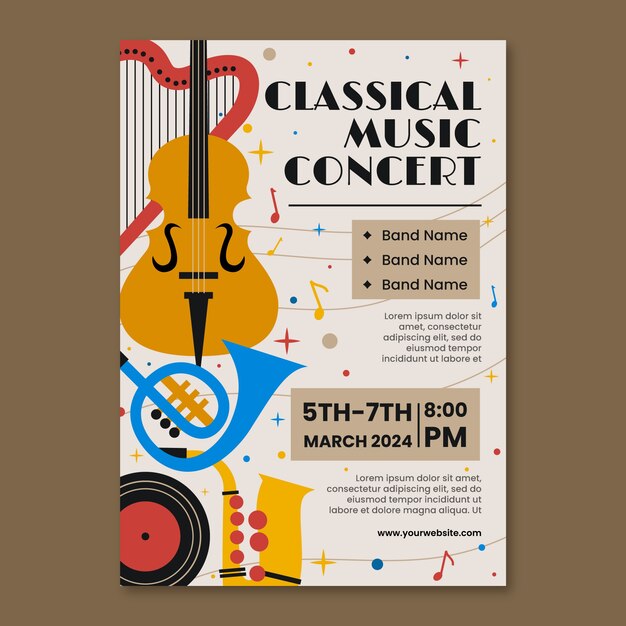 Classical music template design