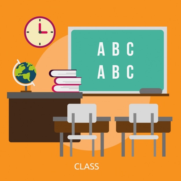 Free Vector classroom background design