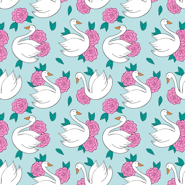 Classy swan pattern