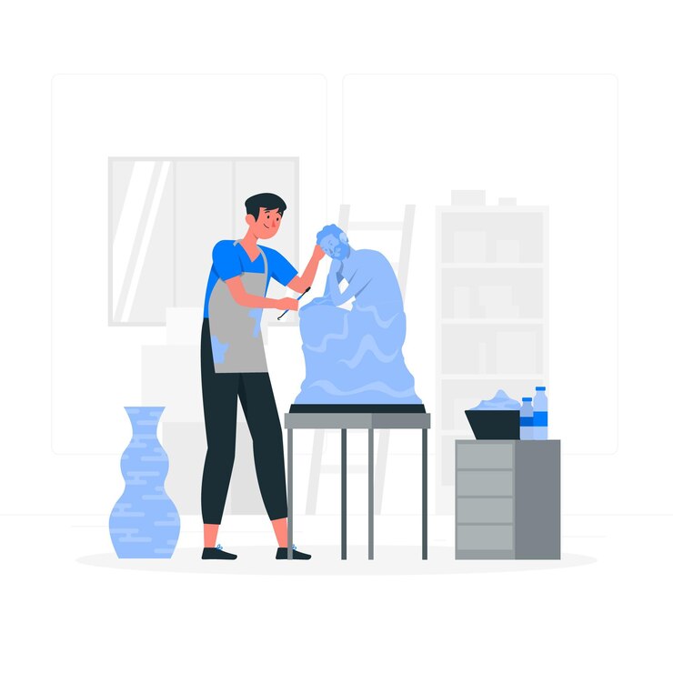 Free Vector clay man concept illustration